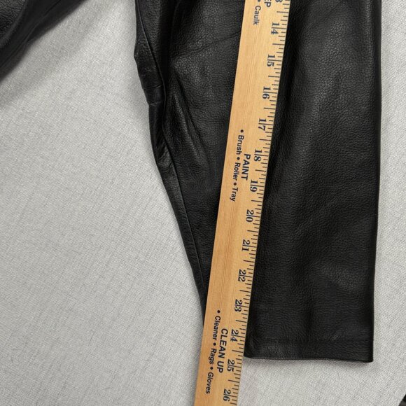 Geek Squad Leather Racing Stripe Jacket Black Orange Cream PC Techies Size L - Picture 13 of 15